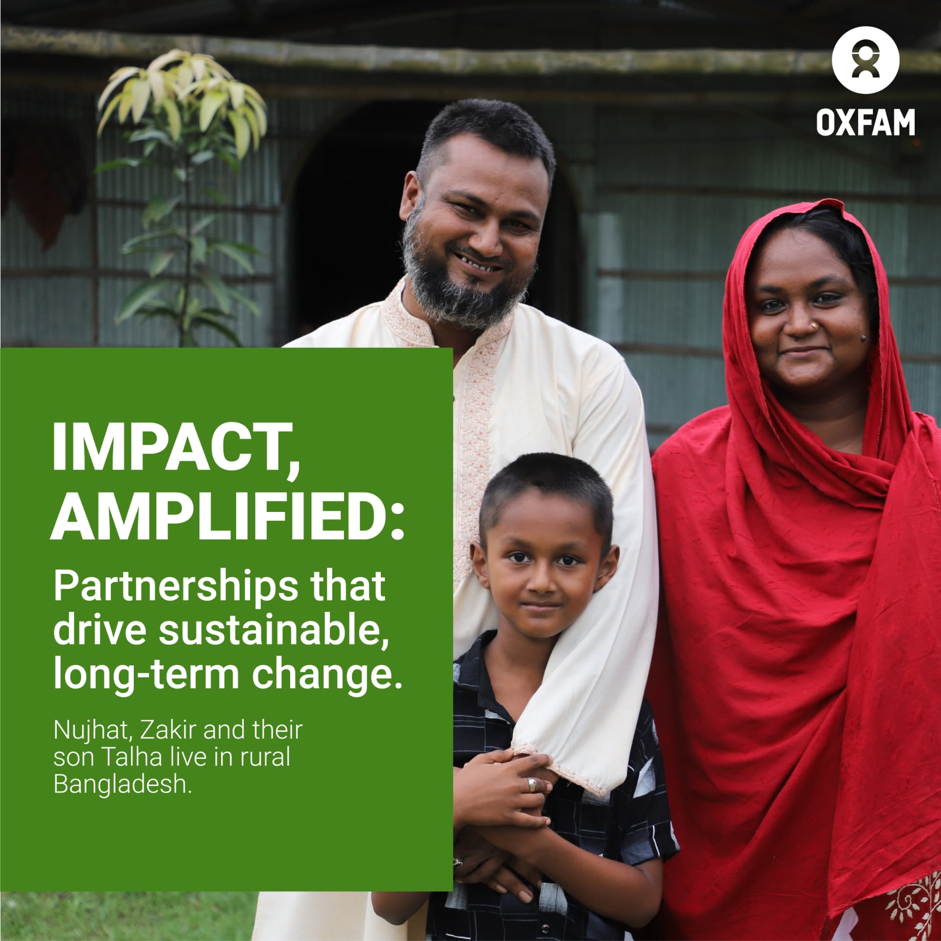 Oxfam Impact Amplified 2026 campaign creative